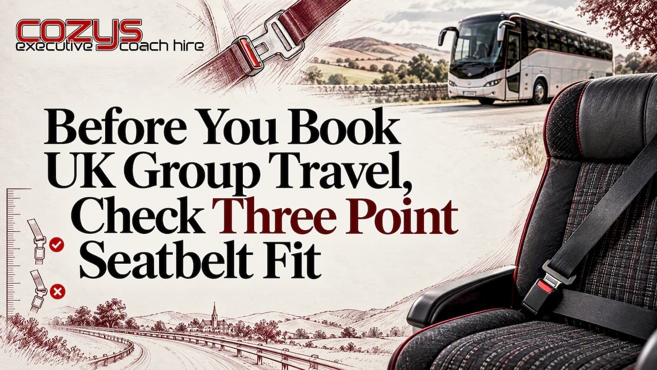 Before You Book UK Group Travel, Check Three Point Seatbelt Fit