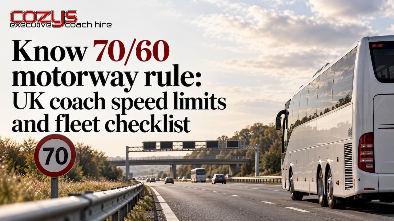 Know 70/60 motorway rule: UK coach speed limits and fleet checklist
